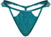 Thumbnail for your product : PrettyLittleThing Plum Daisy Lace Cut Out Front Thong