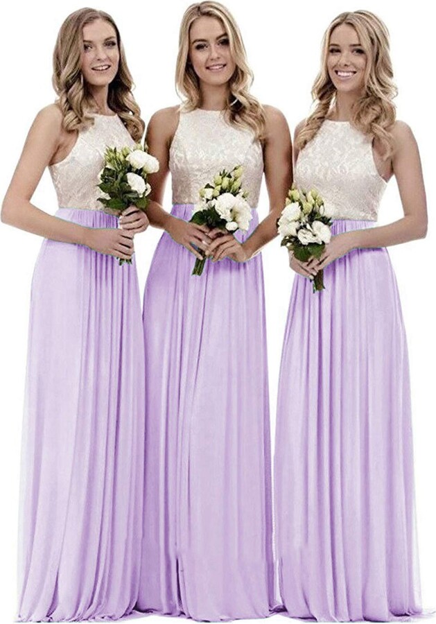 lilac maxi bridesmaid dress