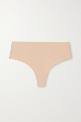 Calvin Klein Underwear Invisibles Stretch-jersey Thong - Beige
