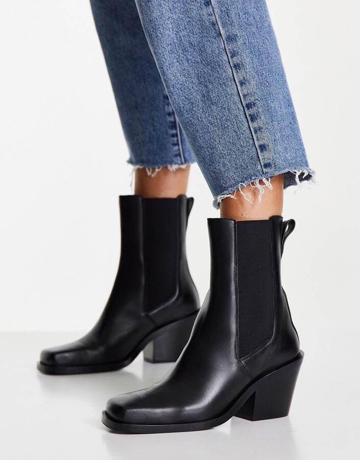 And other stories & square toe boots black -