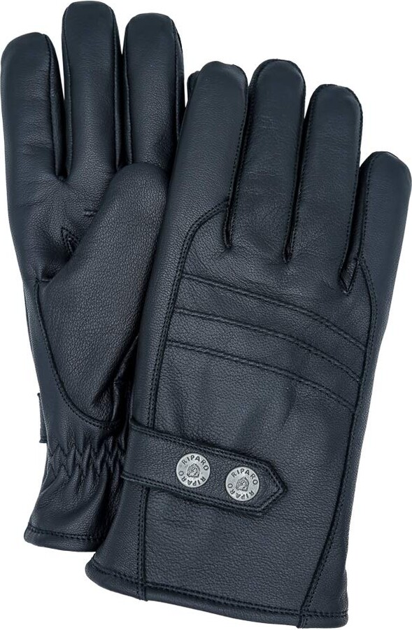 Brown, S Downholme Vegan Leather Gloves for Men