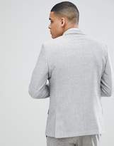 Thumbnail for your product : Moss Bros slim blazer in gray texture