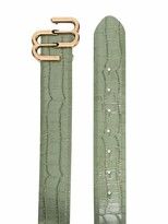 Thumbnail for your product : Maje Signature buckle crocodile belt