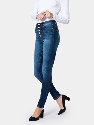 Kancan Gemma High Rise Button Fly Skinny Jean