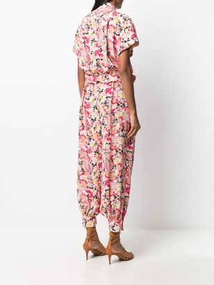 Stella McCartney Floral Print Short-Sleeve Jumpsuit