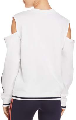adidas Cold-Shoulder Trefoil Sweatshirt