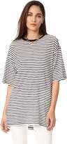 Thumbnail for your product : R 13 Oversized Striped Boyfriend Tee