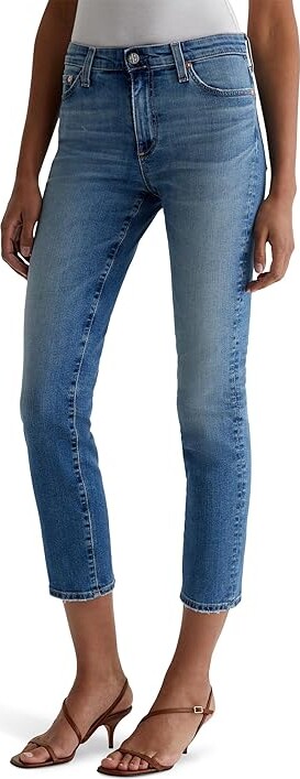 AG Jeans Mari Mid Rise Slim Straight Crop Jeans in 13 Years Reign Women's Jeans 13 Years Reign : 24 27, Cotton/Denim/Elastane