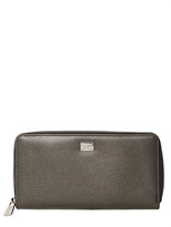 Thumbnail for your product : Dolce & Gabbana Dauphine Leather Zip Around Wallet