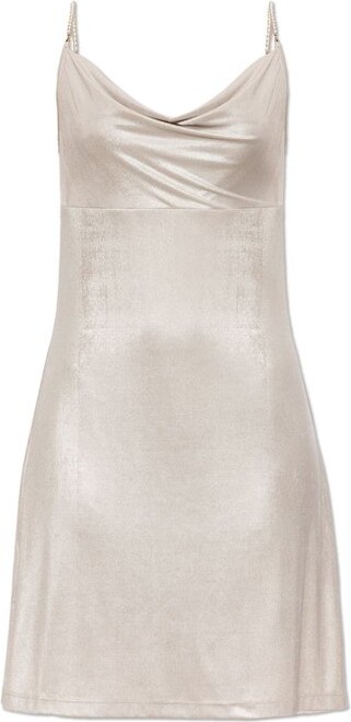 Versace Jeans Couture Draped Pearl-Strap Dress