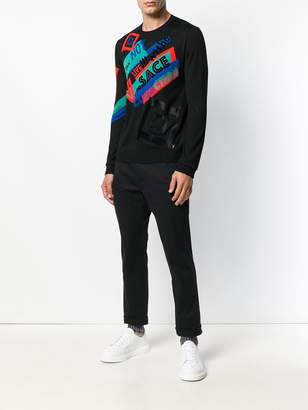 Versace crew neck logo sweater