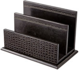 Thumbnail for your product : NM Exclusive Black Crocodile-Print Leather Letter Rack
