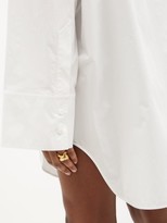 Thumbnail for your product : ATTICO Nadia Asymmetric-hem Cotton Shirt Dress - White