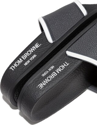 Thom Browne Kids RWB Stripe open-toe slides