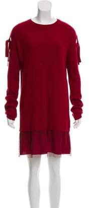 RED Valentino Wool Sweater Combo Dress