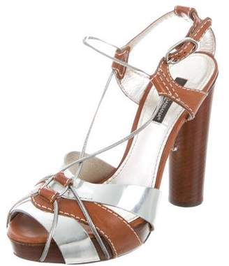 Dolce & Gabbana Metallic Platform Sandals