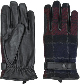 Barbour checked gloves