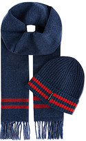 Thumbnail for your product : Armani Jeans Striped scarf & beanie set