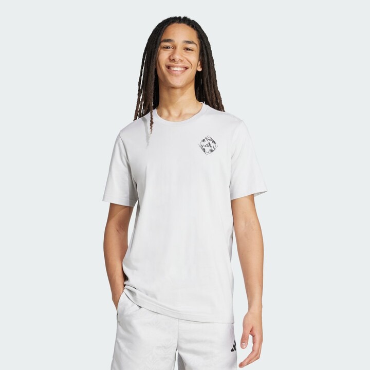 adidas House of Tiro Tulip Graphic Tee Grey One S Mens