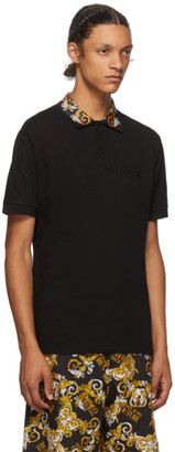 Versace Jeans Couture Black Barocco Polo