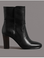 Thumbnail for your product : Autograph Leather Block Heel Ankle Boots
