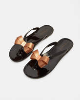 Thumbnail for your product : Ted Baker SUSZIE Bow detail jelly flip flops