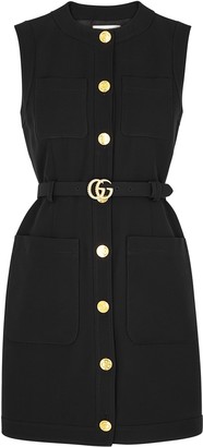 Gucci Black Silk-blend Mini Dress