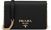 Thumbnail for your product : Prada logo-lettering Saffiano leather shoulder bag