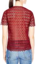 Thumbnail for your product : Sandro Alys Lace Illusion Top