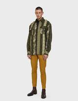 Thumbnail for your product : Dries Van Noten Patchwork Shirt Jacket in Kaki