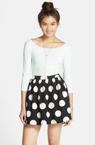 Thumbnail for your product : PPLA Polka Dot Print Full Skirt (Juniors)