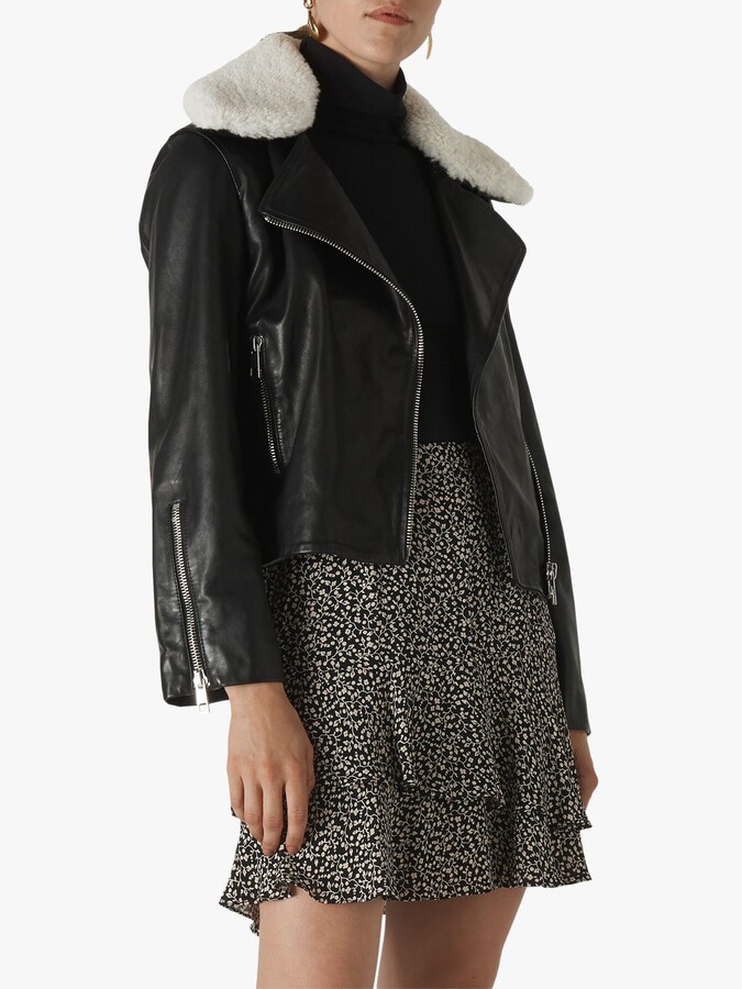 womens black borg jacket