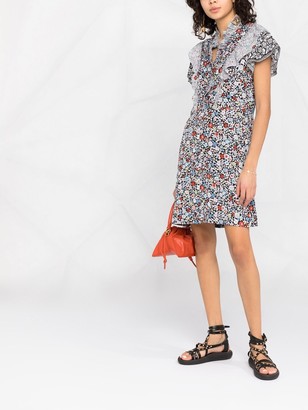 See by Chloe Floral-Print Ruffle-Trim Dress