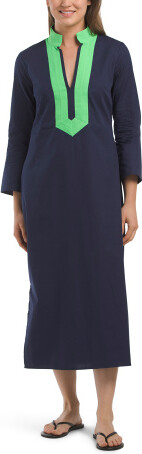 Signature Long Sleeve Caftan for Women | Cotton