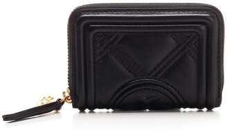 Tory Burch Fleming Quilted Zip-Around Wallet