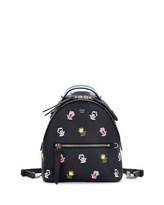 Thumbnail for your product : Fendi Zaino Mini Floral-Embroidered Backpack, Black