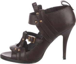 Gucci Leather Studded Accents Gladiator Sandals