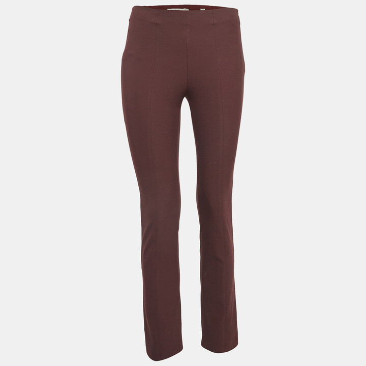 Vince Burgundy Jersey Stitch Front Seam Ponte Leggings S