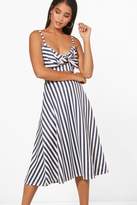 Thumbnail for your product : boohoo Rosie Stripe Bow Crop and Skirt Co-Ord Set