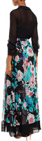 Thumbnail for your product : Diane von Furstenberg Heka Floral-print Silk-chiffon Maxi Skirt