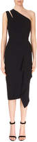 Thumbnail for your product : Roland Mouret Cutout One-Shoulder Asymmetric Drape Fitted Cocktail Dress