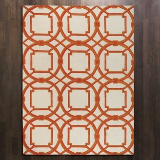 The Well Appointed House Global Views Arabesque Rug in Coral