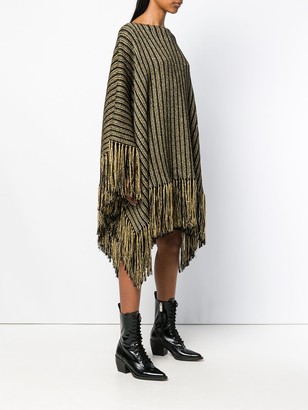 Saint Laurent Knitted Poncho Dress