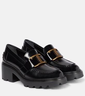 tods platform loafers