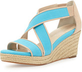 Thumbnail for your product : Taryn Rose Krissy Crisscross Espadrille Wedge, Turquoise