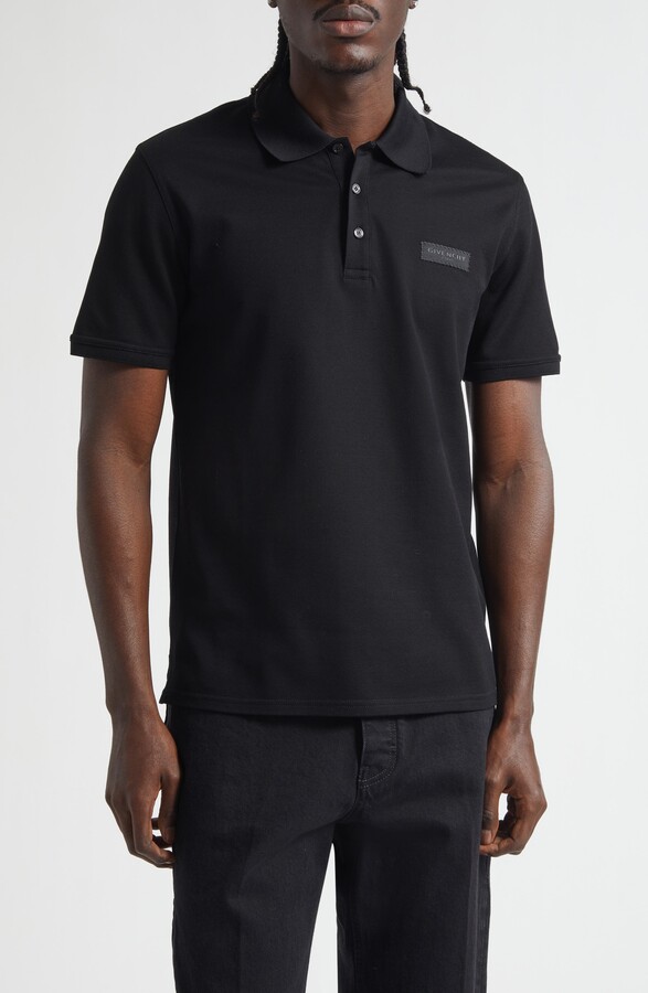Givenchy Regular Fit Logo Patch Cotton Piqué Polo