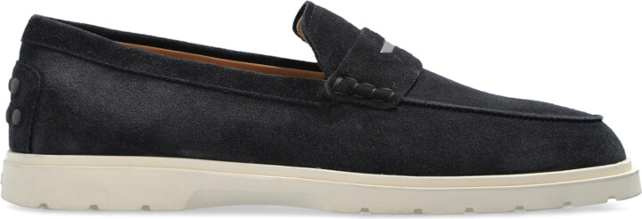 Tod's Suede Shoes Type Loafers  Navy - Blue