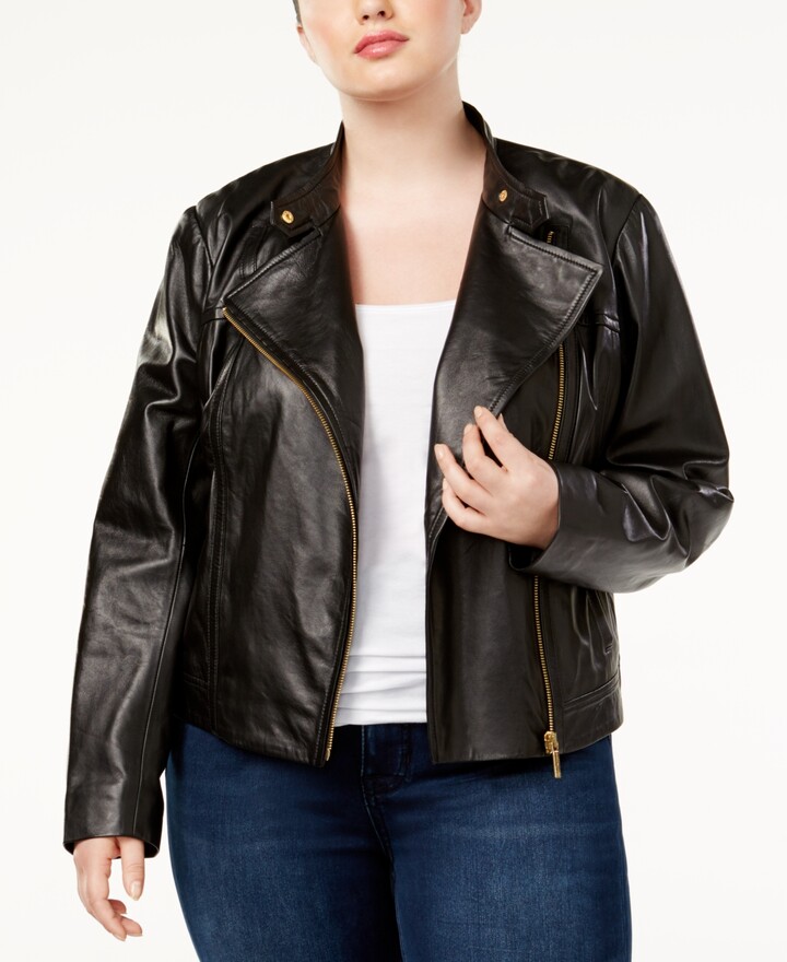 plus size leather jackets canada