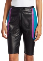 Thumbnail for your product : artica-arbox Colorblock Leather Bike Shorts