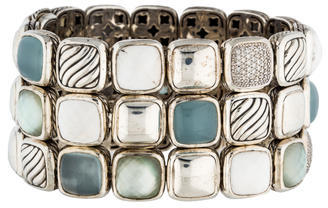David Yurman Multigem & Diamond Chiclet Bracelet